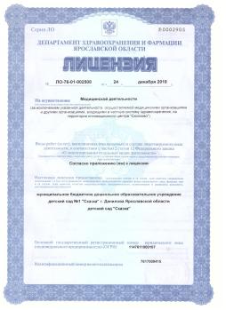 Лицензия на осуществление медицинской деятельности (стр.1)